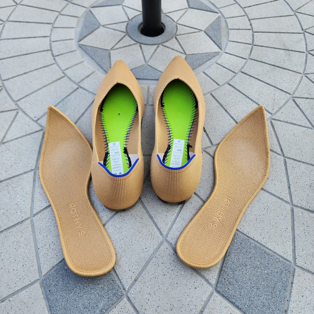 Rothy's The Point Amber Knit Ballet Flats 8 - Picture 7 of 14